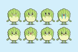 Set chinese cabbage cartoon different expression vector