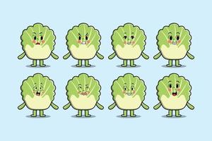 Set chinese cabbage cartoon different expression vector