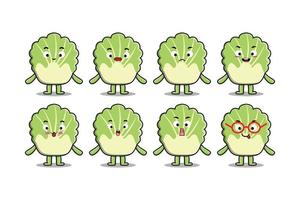 Set chinese cabbage cartoon different expression vector