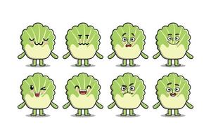 Set chinese cabbage cartoon different expression vector