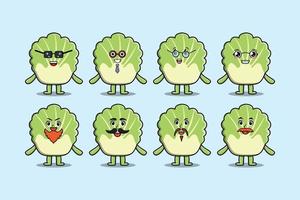 Set chinese cabbage cartoon different expression vector