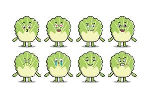 Set chinese cabbage cartoon different expression vector