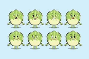 Set chinese cabbage cartoon different expression vector