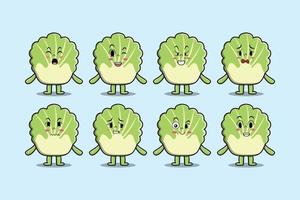 Set chinese cabbage cartoon different expression vector