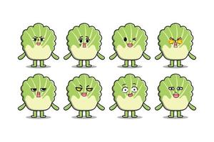 Set chinese cabbage cartoon different expression vector