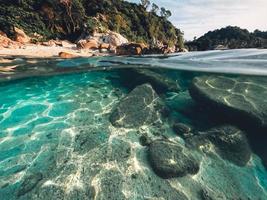 Underwater at the beach on the island photo