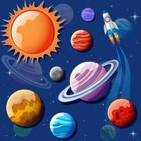 Space planets seamless pattern vector