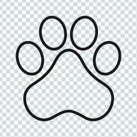 Cat paw vector. footprint icon. cartoon character symbol illustration. Color editable vector