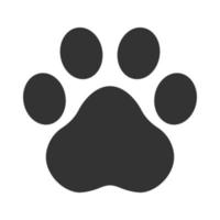 Cat paw vector. footprint icon. cartoon character symbol illustration. Color editable vector