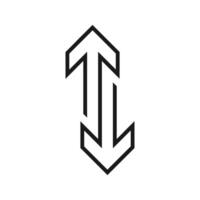 Arrows outline icon vector linear style modern design