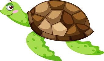 A turtle in cartoon character vector