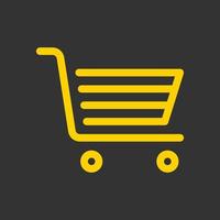 Shopping cart icon vector. Shopping cart icon in trendy design style. vector