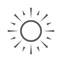 line Sun Icon vector for Brightness, Intensity Setting icon.