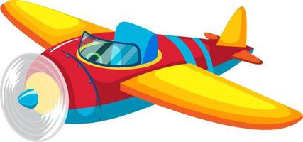 Cute colourful airplane on white background vector