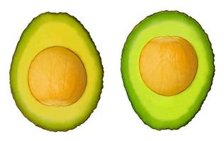 avocado slice isolated on white photo