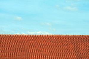 Roof on top and blue sky white cloud pastle tone photo