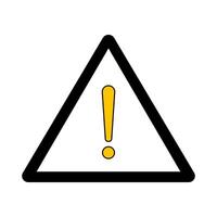 Warning sign. exclamation, alert icon vector in modern design