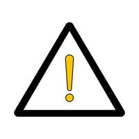 Warning sign. exclamation, alert icon vector in modern design