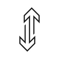 Arrows outline icon vector linear style modern design