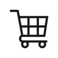 vector de icono de carrito de compras. icono de carrito de compras en el estilo de diseño de moda.