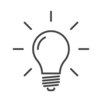 lamp icon - light bulb vector illustration flat style in trendy design