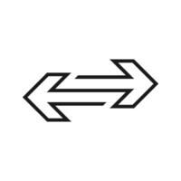 Arrows outline icon vector linear style modern design