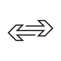 Arrows outline icon vector linear style modern design