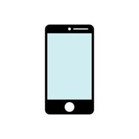 Phone icon vector with blank screen. isolated on white background