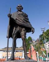 19th March 2020, Mussoorie India. A statue of Mahatama Gandhi at Gandhi chowk in Mussoorie also known as Library chowk.