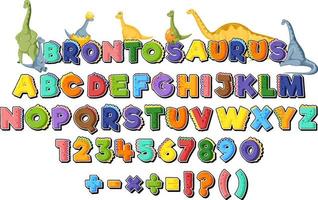 alfabetos ingleses de letras az y número 0-9 vector