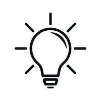 Bulb light icon. Lighting Electric lamp symbol. Idea sign vector illustration trendy design