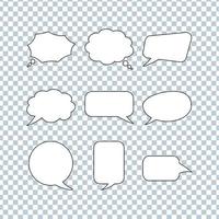 Collection of Bubble comic speech for any purposes. Sticker design. Vector illustration