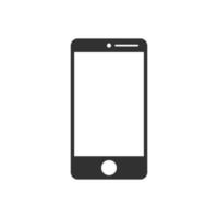 Phone icon vector with blank screen. isolated on white background