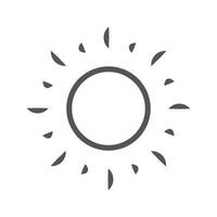 line Sun Icon vector for Brightness, Intensity Setting icon.