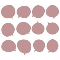 Set speech bubbles on white background. chat box and doodle message or communication icon Cloud speaking for comics and minimal message dialog vector