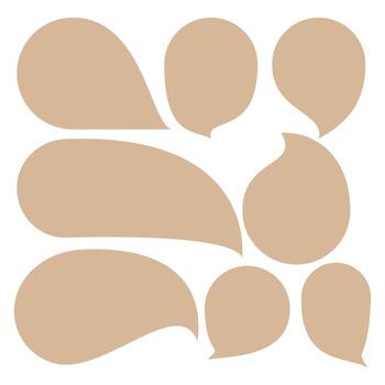 Set of white speech bubbles, empty bubbles with black borders, speaking and talk, communication and dialogue, vector illustrations.