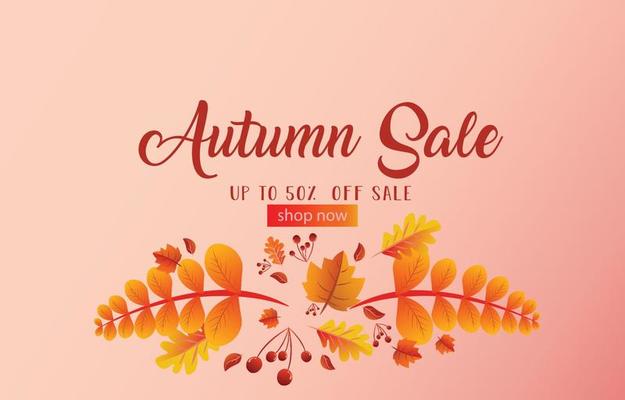 Autumn background with leaves golden yellow. fall concept,For wallpaper, postcards, greeting cards, website pages, banners, online sales. Vector illustration