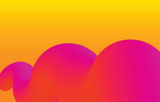 pink and yellow liquid waves. Geometric freeforms with gradient 3D flow shapes. modern fluid abstract background vector