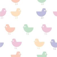 Pastel color Chicken seamless pattern vector