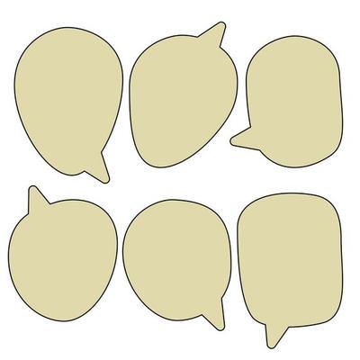 Set speech bubbles on white background. chat box and doodle message or communication icon Cloud speaking for comics and minimal message dialog