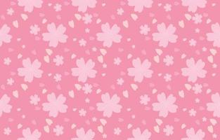 Seamless pattern of sakura, delicate pink fabric pattern, spring petal illustration vector. vector