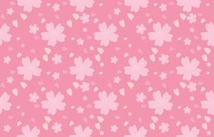 Seamless pattern of sakura, delicate pink fabric pattern, spring petal illustration vector. vector