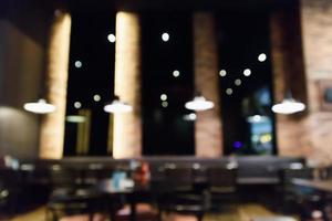 Abstract blur cafe restaurant with abstract bokeh light defocused background photo