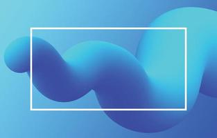 Blue liquid waves. Geometric freeforms with gradient 3D flow shapes. modern fluid abstract background vector