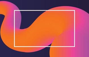 Orange and pink liquid waves. Geometric freeforms with gradient 3D flow shapes. modern fluid abstract background vector
