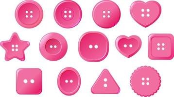 Set of button in different shapes vector