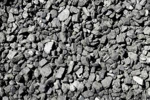 Black mineral coal, stone background. Black coal texture. Copy space. photo