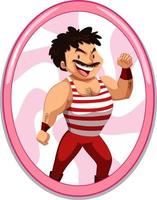 A muscular man cartoon character vector