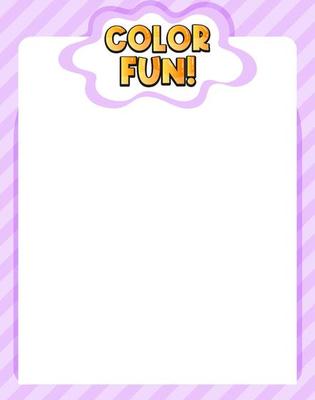 Cute blank violet color border for worksheet