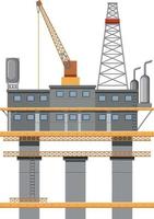 Oil platform or oil rig isolated vector